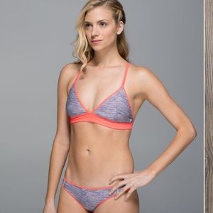 Lululemon Water: Salty Swim Cross Back Top & Hipster Bottoms, Sz 4